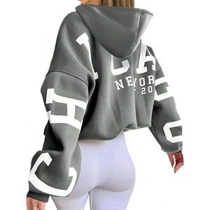 Novedad 2025: Sudadera con capucha holgada de manga larga, estampada, de moda, gruesa y versátil para mujer, ideal para comercio transfronterizo. - Product Image 3