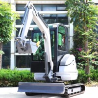 Mini-excavatrice sur chenilles de 2,5 tonnes, excavatrice compacte pour petites exploitations agricoles, micro-excavatrice, norme EPA EURO 5, livraison rapide