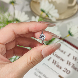 Starsgem oro 18K HPHT tondo taglio brillante 0,58ct colore colore laboratorio cresciuto <span class=keywords><strong>anello</strong></span> Solitarie diamante - Product Image 2