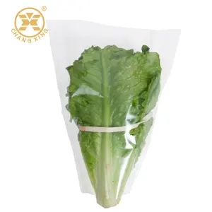 LLDPE çiçek sebze marul plastik ambalaj özel tasarım Logo meyve sebze marul çantası