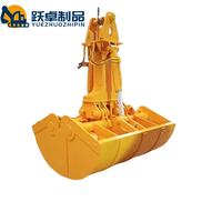 Godet de préhension robuste pour excavatrice, rotation à 360 degrés, double coque hydraulique, capacité 3 m³, matériau Q345B