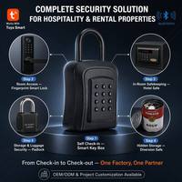 Boîte de sécurité intelligente antivol TTLock Tuya avec application/code/mot de passe, murale, extérieure, pour métal/ABS, personnalisable, IP65