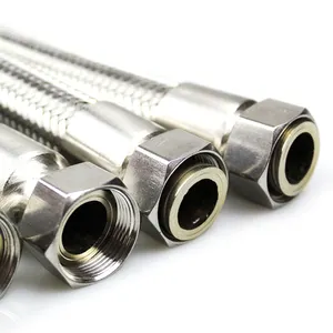 Heat Resistant Braided Stainless Steel Hose Steam Gas Flexible Stainless Metal Hose Customized End Fitting