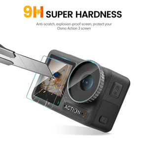 STARTRC-cubierta protectora para lente de cámara, Protector de pantalla de vidrio templado para <span class=keywords><strong>DJI</strong></span> <span class=keywords><strong>Osmo</strong></span> <span class=keywords><strong>Action</strong></span> 3, accesorios de pantalla táctil delantera y trasera - Product Image 3