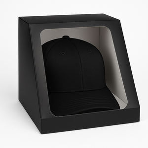 OEM帽子包装ディスプレイ透明野球帽帽子包装箱カスタムロゴ入り帽子用包装 - Product Image 1