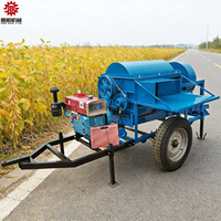 Décortiqueuse de Soja et de Riz, Machine à Battre 15 CV à Moteur Diesel, pour Maïs, Quinoa, Millet Africain - Fabricant