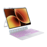 Nouveau pour Pad 8/8 Pro 11.2" : Étui clavier sans fil avec pavé tactile intégré, rotation à 360° et rétroéclairage RVB