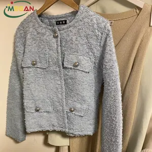 Megan Luxury Tweed Women Second Hand Blazers Winter Adults Girls Used Clothes Bales