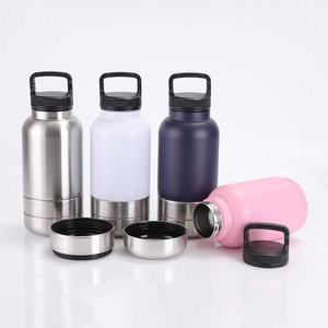 S-7848 Dog Water Bottle with Bowl 32oz Vacuum Insulated Stainless Steel Travel Pet Water Dispenser Insulated Dog Water Bottle - Product Image 3