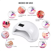 Nouvel Arrivage Lampe à Ongles UV LED Haute Performance 48W Sun 5 Avec 4 Minuteurs, Séchoir à Vernis Gel Professionnel pour Passionnées de Manucure