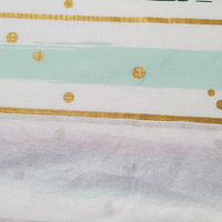 Nappe Moderne Imprimée Rayée à Pois Dorés en PEVA, Imperméable, Anti-Taches, Écologique, Taille Personnalisable pour Maison et Hôtel