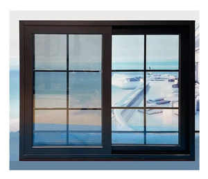 Puertas y ventanas de aluminio de doble vidrio de estilo moderno de tamaño personalizado, Marco deslizante de rotura térmica hecho de aleación y plástico - Product Image 2