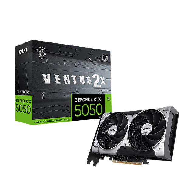 2025 New MSI GeForce RTX 5050 8G VENTUS 2X OC Graphics Card GDDR6 GPU for Gaming PC