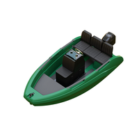 Bateau à rames 5 places en HDPE certifié CE de 3,6 m pour une navigation rapide sur les lacs, les mers et les stations balnéaires