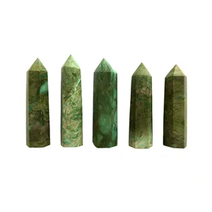 Natural Crystals Healing Stones Wholesale Green Crystal Tower African Jade Towers