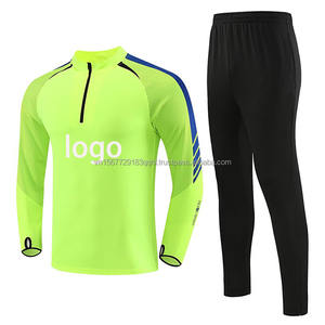 Autumn Winter Football Training Suit Set Half Zip Long Sleeve Sports Kids Outdoor Running Adult Men Women Team Custom - Product Image 5
