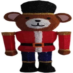 36-inch Soldier Bear Holiday Decor Ramadan Graduation Multiple Occasions Such Easter Christmas New Year Red Holiday Decoration