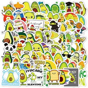 Autocollants décoratifs en gel PVC imperméables avec lamination mate, motif graffiti de <span class=keywords><strong>dessin</strong></span> <span class=keywords><strong>animé</strong></span> avocat, pour bagages, ordinateurs portables, motos, carnets - Product Image 4