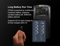 Escáner 2D Urovo DT50S, PDA Android 13 GMS, Terminal de Datos IP67, PDA Resistente 4G Wi-Fi, Escáner de Código de Barras Android