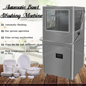 Tablettes de lave-vaisselle industrielles en acier inoxydable, lave-vaisselle de cuisine électrique de type hotte avec évier pour restaurant - Product Image 3