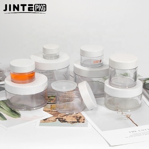 Pot de cosmétiques en plastique PETG 200ml avec couvercles blancs mats, contenants de crème pour le corps, en stock - Product Image 6