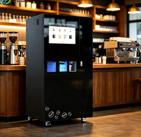 Distributeur automatique de café sur pied à grand écran, distributeur automatique de café en libre-service