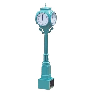 정원 조각을위한 바늘 디스플레이 기계 운동 <span class=keywords><strong>LED</strong></span> 조명이있는 금속 차임 공원 및 거리 풍경 시계 - Product Image 1