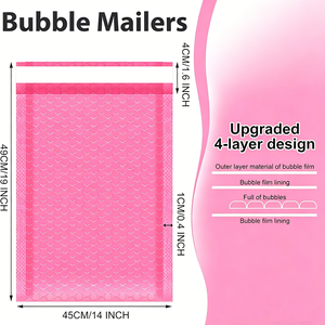 Enveloppe à bulles rembourrée imperméable personnalisée pour l'emballage express, impression personnalisée, protection polyvalente - Product Image 2