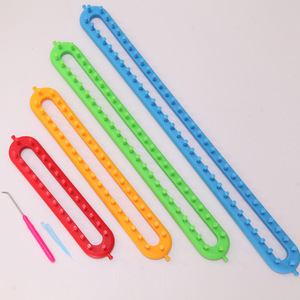 Strumento per sciarpa semplice fai-da-te materiale plastico cappello ellittico di 4 dimensioni filato fantasia telaio per maglieria a mano - Product Image 5