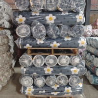 100% Polyester Tissé Écologique, Linge de Lit de Poids Moyen, Pièces Découpées, Grade B, Motifs Floraux Simples Mixtes