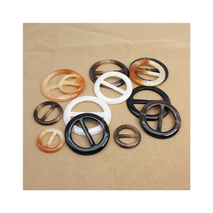卸売コーヒー樹脂下着アクセサリー調整可能プラスチックラウンドベルトバックルビキニ用 - Product Image 2