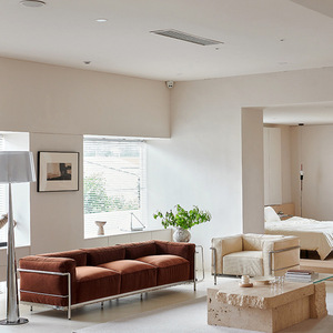 <span class=keywords><strong>Canapé</strong></span> en tissu LC3, <span class=keywords><strong>canapé</strong></span> design <span class=keywords><strong>Le</strong></span> <span class=keywords><strong>Corbusier</strong></span>, style rétro italien Bauhaus, <span class=keywords><strong>canapé</strong></span> droit haut de gamme pour salon - Product Image 2