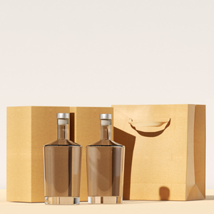 Tùy Chỉnh 200Ml 375Ml 500Ml 750Ml 1000Ml Trong Suốt Vòng Rỗng Flint Thủy Tinh Rượu Rượu Whisky Vodka Tequila Chai Với Nút Chai Nắp - Product Image 5