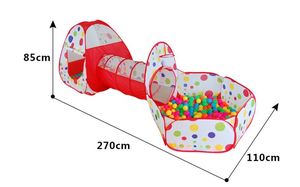 Tienda de juegos Pop-Up para <span class=keywords><strong>niños</strong></span> y niñas, 1 Túnel de gateo, 1 tienda de pelotas para interior y exterior, 3 piezas - Product Image 5