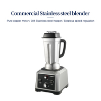 ITOP Blender Komersial Listrik 2.5L Cangkir Stainless Steel Heavy Duty untuk Smoothie, Minuman Beku, dan Jus