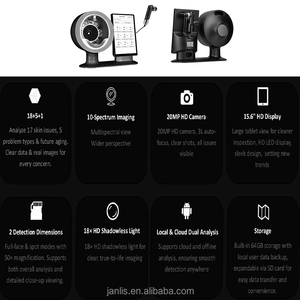 Интеллектуальный анализатор кожи лица 3D Magic Tester с 10 спектрами, фотокамерой, 18 функциями анализа, сканером акне и распознаванием лица - Product Image 4