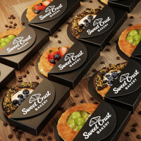 Boîte en papier personnalisée ETpack en forme de disque pour beignets Napoléon, dorayaki, biscuits, pâtisseries – Emballage unique et design, boîte cadeau
