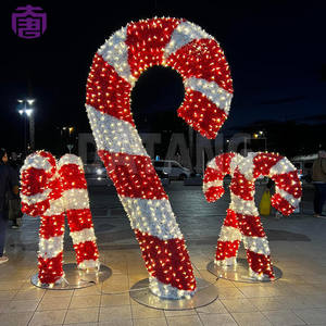 Luces navideñas LED 3D para exteriores IP65 de gran tamaño con diseño de bastón de caramelo para decoración de centros comerciales - Product Image 6
