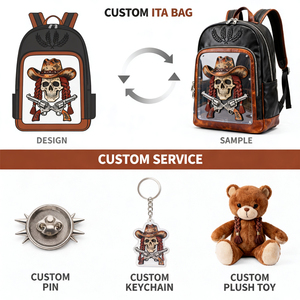 Oem Low Moq Custom Ita <b>Backpack</b> manufacturer Goth Design Transparent Window Pin Display Insert <b>Backpack</b> Comic Convention Bag - Product Image 1