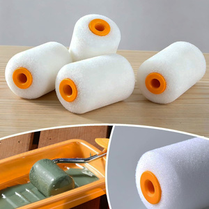 Rouleau à <span class=keywords><strong>peinture</strong></span> en mousse de 2 pouces de qualité industrielle pour enfants, à dégagement rapide, <span class=keywords><strong>sans</strong></span> cage, cadre antirouille, placage de zinc 1 - Product Image 3