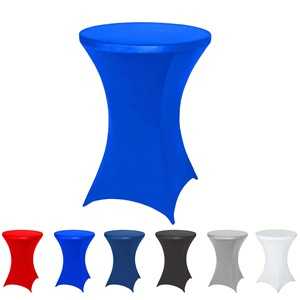 Mantel Redondo Negro Moderno Antideslizante para Mesa de Cóctel, Ideal para Fiestas y Bodas, Éxito de Ventas Transfronterizo - Product Image 2
