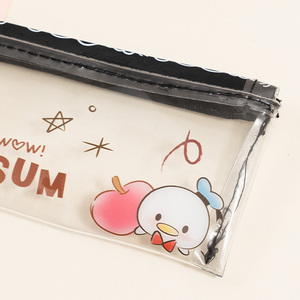 Kit de couverts de maquillage de voyage avec logo personnalisé sac à fermeture éclair transparent en PVC avec caractéristiques d'étanchéité - Product Image 5