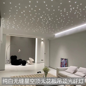 White Plasterboard Starry Sky <b>Ceiling</b> 1.0mm Fiber Optic LED <b>Lighting</b> For Home Theater <b>Bar</b> Living Room - Product Image 4