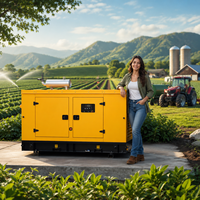Générateur diesel Cummins fiable de 50 kW, groupe électrogène silencieux insonorisé de 62,5 kVA pour chantier de construction et alimentation de secours en zone isolée