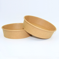 500ml 600ml 750ml 900ml 1200ml Jetable À Emporter Brun Kraft Papier Saladier Pour Pâtes Riz Curry