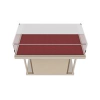 Comptoir de présentation de bijoux de luxe avec dessus en verre et revêtement en velours rouge pour boutique de détail