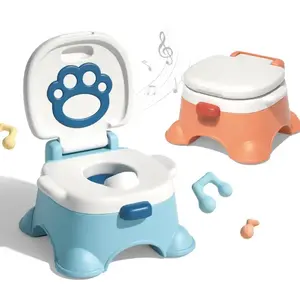 नए पोर्टेबल बेबी सेंसर संगीत पोटी प्रशिक्षण सीट से बच्चों के लिए प्लास्टिक शौचालय सीट
