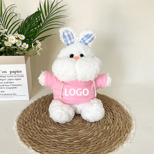 Peluche Lapin Mignon et Doux avec Capuche, Poupée Lapin Rembourrée, Souvenir, Logo Personnalisé Accepté - Product Image 3