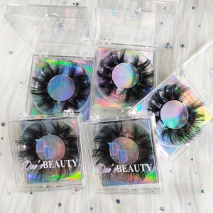 Cils russes en bande D de marque privée, en vrac, 5D, faux cils super faits à la main, en cheveux synthétiques, épaisseur 0,07 mm, longueurs mixtes, transparents/blancs - Product Image 3