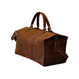 B S International Vintage Natural Crafts Genuine Buffalo Cow Leather Waterproof Twist <b>Lock</b> Zipper Lightweight <b>Portable</b> Travel - Product Image 5